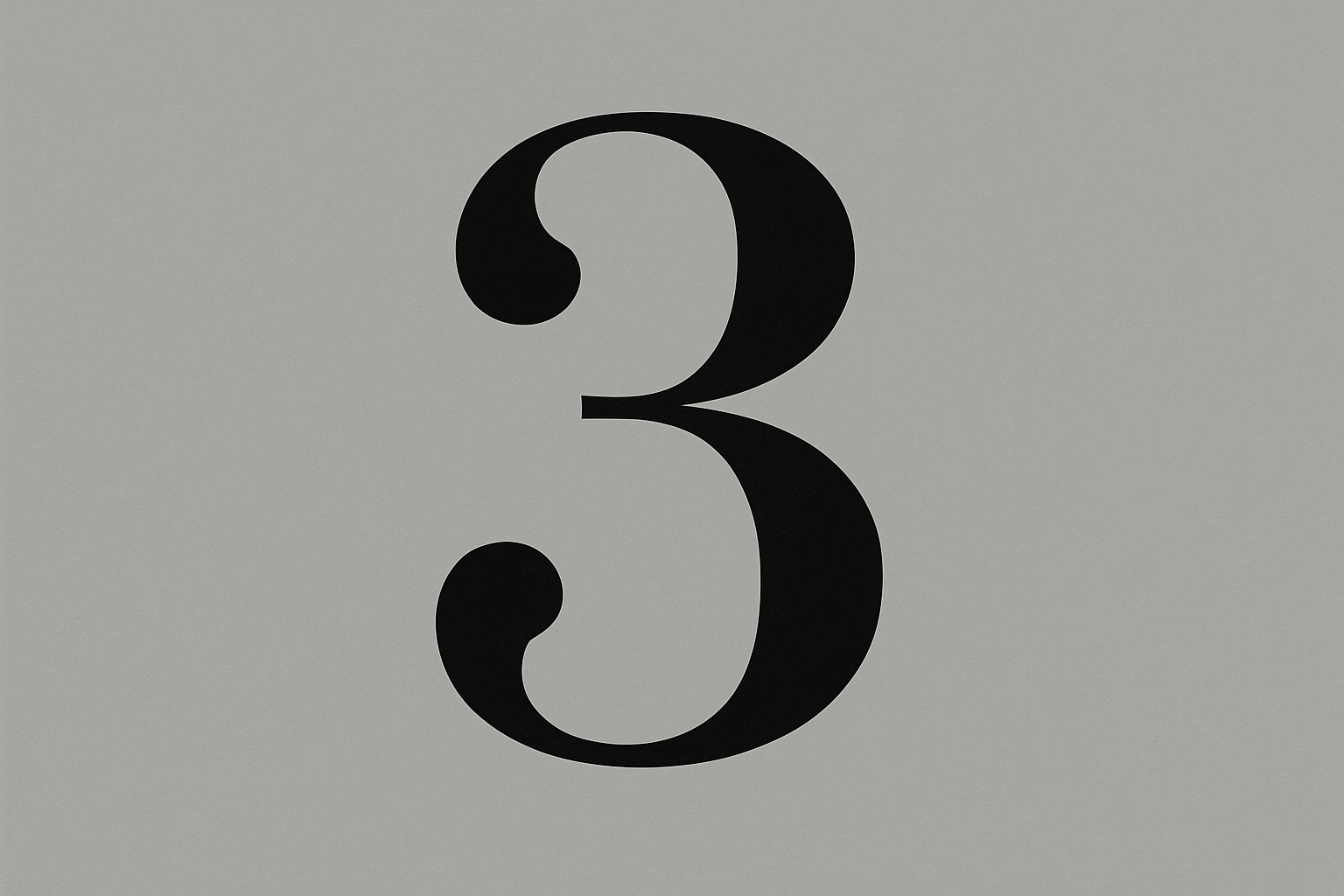Generate number 3 with a grey background